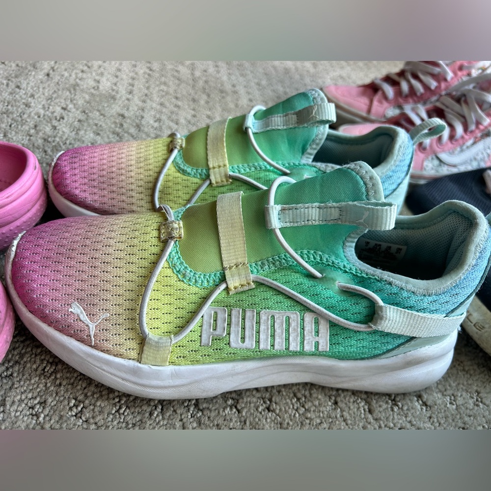 7 pairs of Girls shoes,Nike,Croc,Vans,Puma,Adidas -Size2/2.5/3 - Picture 7 of 10